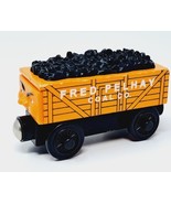 Thomas and Friends FRED PELAHAY Wood Train Car Coal Company Toy Orange - £10.96 GBP