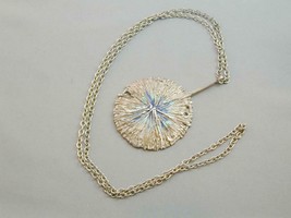 Fantastic Sterling Enamel Brutalist Modernist Sunburst Starburst Necklace - £236.38 GBP