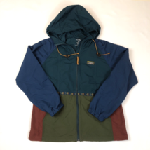 LL Bean Womens Mountain Classic Full Zip Color Block Hooded Jacket Mediu... - $55.60 CAD