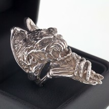 Large 3D Gargoyle Sterling Silver Ring Size: 9 - £74.00 GBP