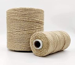 PG COUTURE Natural 2-Ply Jute Rope (100 Meters, 2mm) Linen Twine Rustic String C - £10.75 GBP
