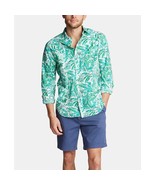 Nautica Mens Green Bluesail Palm Fronds Long Sleeve Button Down Shirt XX... - $29.95