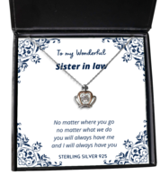 To my Sister in Law, No matter where you go - Crown Pendant Necklace. Model  - £31.93 GBP