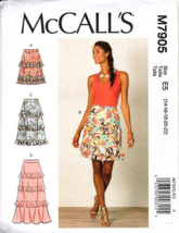 McCall&#39;s M7905 Misses 14 to 22 Mini and Maxi Tiered Skirts Uncut Sewing Pattern - £11.95 GBP