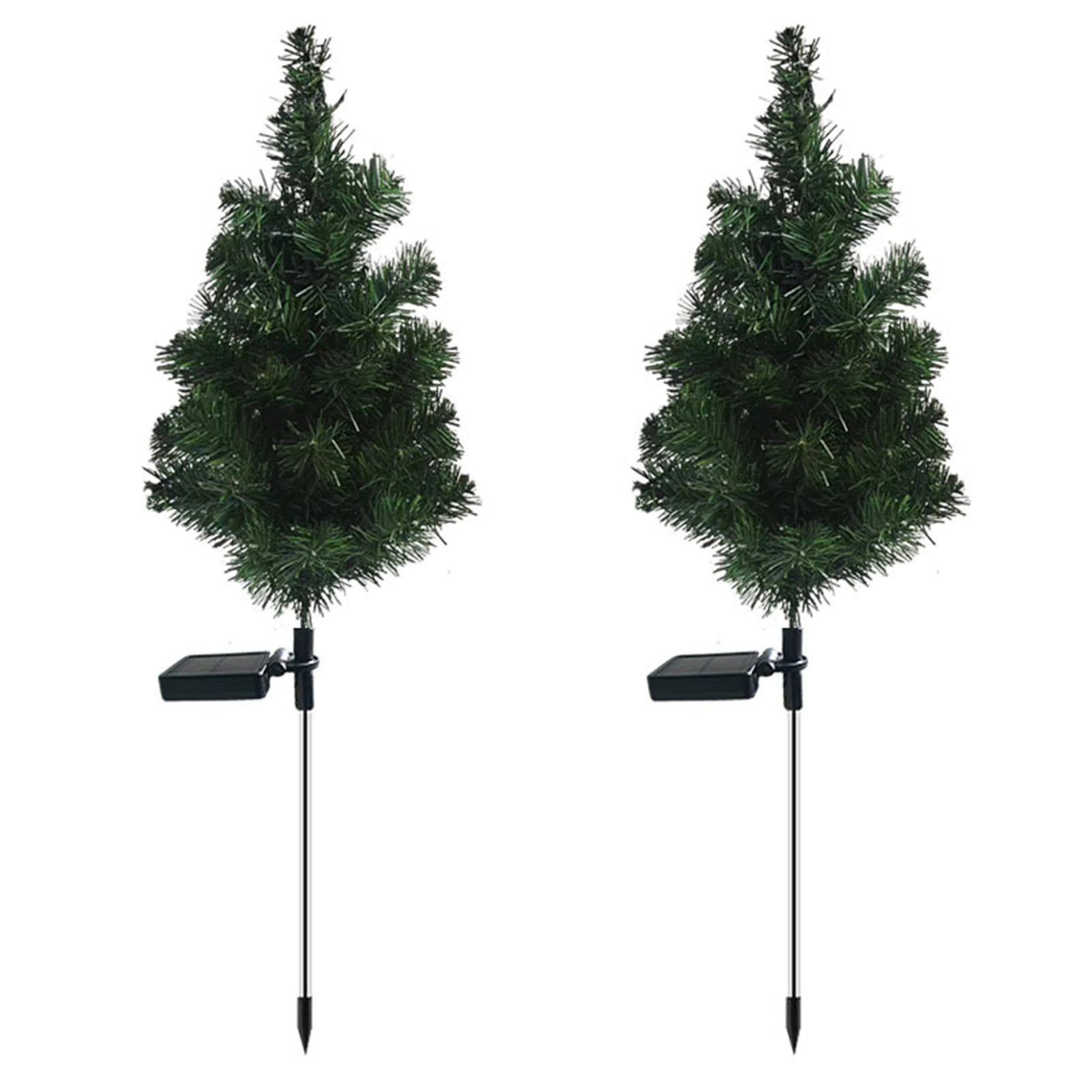 Solar Garden Stakes Lights 2 PCS Automatic On &amp; Off Decorative Tree Shape scape  - £201.61 GBP