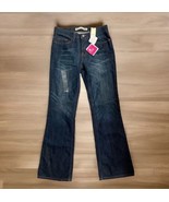 NWT Size 6 Regular Express Low Rise Medium Flare Women&#39;s Jeans Dark Wash - $43.12 CAD