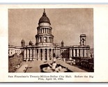 City Hall Building Before FIre San Francisco California CA UNP UDB Postc... - £3.12 GBP