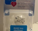 2 MAM Original Night Orthodontic Glow in the Dark Pacifiers with Case 0-... - $11.75