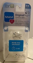 2 MAM Original Night Orthodontic Glow in the Dark Pacifiers with Case 0-6 Months - $11.75
