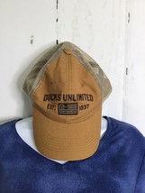 Ducks Unlimited Brown Trucker Hat Hunting Outdoors Mesh Back Snapback ES... - £7.47 GBP