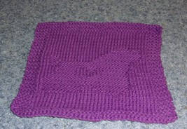 Handmade Knit Cocker Spaniel Dog Purple Dishcloth Canine Lover Gift Bran... - £6.77 GBP