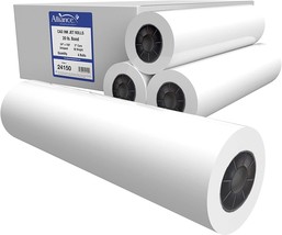 20Lb | 4 Rolls, 24&quot; X 150&#39; | 2&quot; Core Alliance Wide Format Paper Cad Bond Rolls. - $90.99