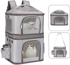 Detachable Double Pet Carrier Backpack For Cats And Small Dogs, Cat Travel Carri - £63.31 GBP