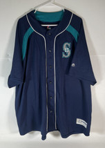 MLB Seattle Mariners Majestic Jersey Men’s 2 XL Cool Base Short Sleeve - £31.10 GBP