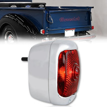 12v RH Red Tail Light Lens &amp; Chrome Housing Assembly for 1940-53 Chevy GMC Truck - £27.49 GBP