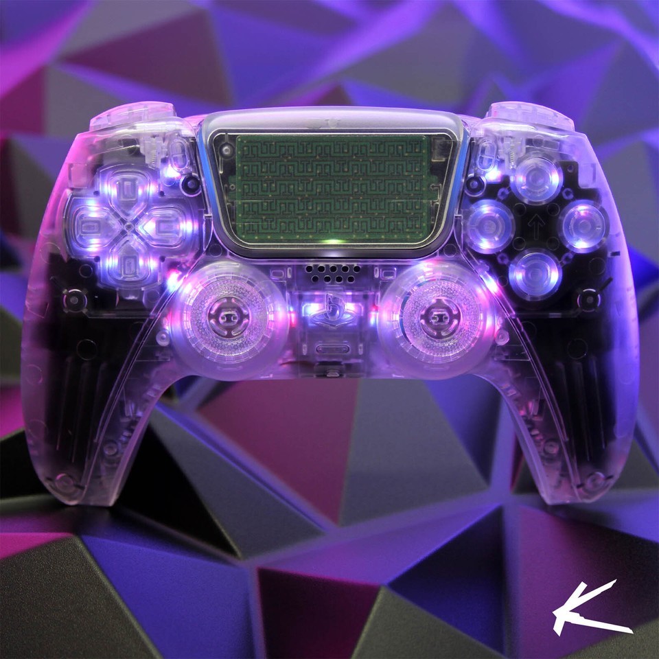 Triple Clear RGB LED PS5 Controller Killscreen x Sony PlayStation 5 Dual... - $179.00+