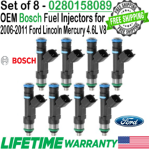 Genuine Bosch x8 Fuel Injectors for Ford &amp; Lincoln &amp; Mercury 4.6L V8 #0280158089 - £103.29 GBP