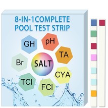 8 Way Pool Test Strips, Accurate Spa Test Strips For Hot Tub,Salt Pool Test Stri - £15.81 GBP