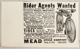 1920 Print Ad Mead Ranger Motorbike Bicycles Mead Cycle Co. Chicago,Illinois - £6.47 GBP