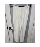 Carole Little Petites White Textured Pants 12 High Rise Lightweight - €30,07 EUR