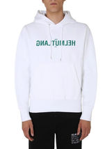 NWT Helmut Lang Mirrored Logo White Hoodie S Mens M Womens - €170,87 EUR