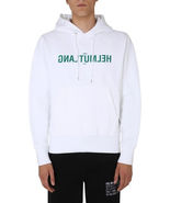 NWT Helmut Lang Mirrored Logo White Hoodie S Mens M Womens - $277.48 CAD