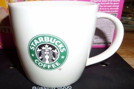 Starbucks Coffee Mug White Bone China Mermaid Logo 12 Oz Cup 2008 Original - $17.33