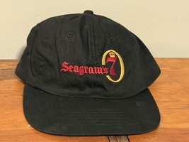 NEW Vintage Halo Seagram’s 7 Crown Adult Black Hat Adjustable Embroidere... - $304.04 MXN