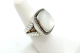 Rare 17mm David Yurman Albion Moonlight Ice Diamond Halo Ring .925 20230... - £986.92 GBP