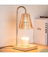 Candle Warmer Lamp with Timer, Dimmable Wax Melt Warmer Amber Lampshade - £22.66 GBP