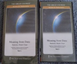 Great Courses Meaning From Data Statistics Made Clear DVD Guidebooks Pts 1  &amp; 2  - £15.56 GBP