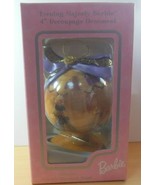 Vintage 1997 Evening Majesty BARBIE DECOUPAGE Ornament NIB Includes Wood... - $51.51 CAD