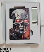 The Blade Minimalist Wallet EDC RFID Card Money Clip Skull Terminator Ma... - $314.56 MXN