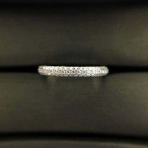 1.10Ct Micro Pave Diamond Full Eternity Ehering in 14 Karat Weißgold - £98.21 GBP