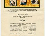  Hapsburg House Dinner Menu New York 1960&#39;s Ludwig Bemelsman Print - £237.40 GBP