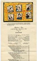  Hapsburg House Dinner Menu New York 1960&#39;s Ludwig Bemelsman Print - £236.55 GBP