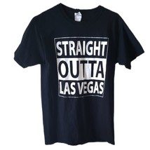 Fruit of the Loom Straight Outta Vegas Black Short Sleeve T-Shirt - £11.40 GBP