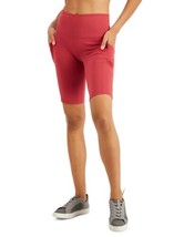 allbrand365 designer Womens High-Rise Pocket Bike Shorts,Rosetta,X-Small - £22.96 GBP