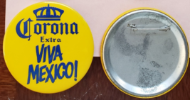 Corona Extra &#39;Viva Mexico!&#39; 3&quot; Pinback Button - £4.68 GBP