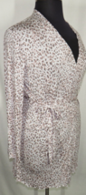 Jenni Intimates Women&#39;s Leopard Robe Soft Stretchy Lettuce Hem Size XS - £23.44 GBP