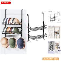 Versatile Wall Mounted Hat Rack - Adjustable 3-Tier Organizer with 3 Hooks - $39.55