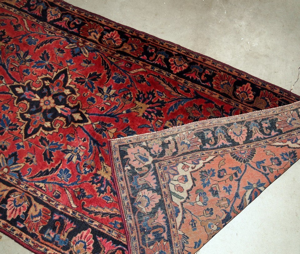 Handmade antique Oriental rug  2.5' x 7.4' (76cm x 225cm) 1900s - 1B803 Item image 3