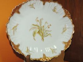 Antique Serving Bowl 10&quot; Lily of the Valley Limoges France Higgins Seite... - $58.49