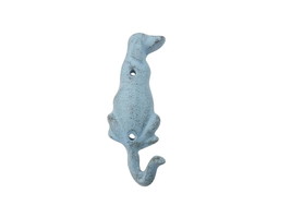 [Pack Of 2] Rustic Light Blue Cast Iron Dog Hook 6&quot;&quot; - £34.56 GBP