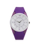 STRADA Japanese Movement Water Resistant Watch w/Purple Silicone Band &amp; ... - $11.25