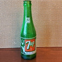 Collectible 1950 Mid-Century Seven-Up Logo Green 7 ounce Bottle 8 x 3 in... - £5.68 GBP