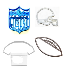 NFL Themed Favorite Football Player Set of 4 Cookie Cutters Made in USA PR1154 - £8.60 GBP