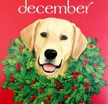 Labrador Christmas Wreath December Dog Days Poster Calendar 14 x 11&quot; DWD... - £23.58 GBP