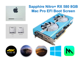 Sapphire Nitro+ SE RX 580 8GB Mac Pro EFI boot screen Metal 4K Mojave Mo... - £171.47 GBP