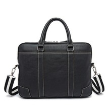 High Quality Business Fashion Classic Briefcases for Men Cow Leather Office Bag - £137.57 GBP